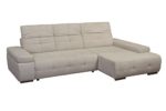 Cavadore 5036 Polsterecke Mistrel, 3-er Bett-Longchair XL, 273 x 77-93 x 173 cm, Kati grau-weiß