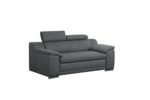 Cavadore 5900984017474 2er Ecksofa, Schaumstoff, grau, 180 x 95 x 80 cm