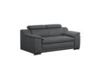 Cavadore 5900984017474 2er Ecksofa, Schaumstoff, grau, 180 x 95 x 80 cm