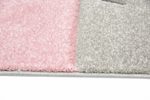 Designer Teppich Karo Pastell rosa creme braun Größe 120x170 cm