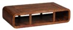 FineBuy Couchtisch Massiv-Holz Sheesham 120 cm breit Wohnzimmer-Tisch Design dunkel-braun Landhaus-Stil Beistelltisch Natur-Produkt Wohnzimmermöbel Unikat modern Massivholzmöbel Echtholz rechteckig