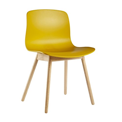 HAY About a Chair 12 Stuhl Colour, senfgelb Gestell Eiche geseift