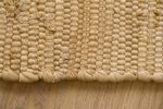 Handwebteppich Indira in Natur - Handweb Teppich aus 100% Baumwolle Fleckerl Waschbar, Größe: 120x180 cm