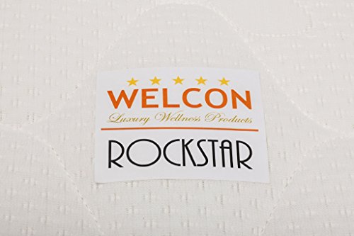 ORIGINAL ROCKSTAR LE (Limited Edition) von WELCON mit Taschenfederkern: Luxus Boxspringbett 180x200 Härtegrad H3 in hellgrau TTF in Matratze und Boxen, inkl. Topper