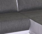 Polsterecke Castell/2er Bett-Longchair/263x82x171 cm/Modena grey-Bison pure white