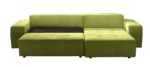 Polsterecke Futoro/3er Bett-Longchair/300x71x178 cm/Solo kiwi