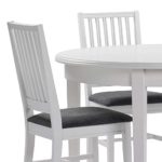 Skandinavische Essgruppe in Weiß Grau mit ausziehbarem Tisch (5-teilig) Breite 120 cm Ohne Verlängerbar um je Ohne Pharao24