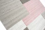Teppich-Traum Designerteppich Moderner Teppich Wohnzimmerteppich Kurzflor Teppich mit Konturenschnitt Karo Muster Pastellfarben Rosa Beige Grau, Größe 160x230 cm