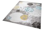 Teppich-Traum Moderner Teppich Wollteppich Wohnzimmerteppich Design in Türkis Grau Beige, Größe 160x230 cm