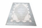 Teppich-Traum Wollteppich Designerteppich Moderner Teppich Wohnzimmerteppich Orientteppich mit Ornamente Meliert in Grau Türkis, Größe 200x290 cm