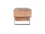 Woodkings® TV Bank Auckland variabel, Lowboard aus Akazien Holz natur rustic,TV Regal Möbel aus Massivholz und flexibel stellbar, Wohnwand variabel stellbar modern (Metall, 1 Schubkasten)