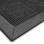 casa pura® Sisal Teppich aus Naturfasern | schwarz | mit Bordüre aus Baumwolle | pflegeleicht | Größe wählbar (160x230 cm)