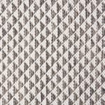 chickidee Homeware Triangle Baumwolle Teppich von Hand gewebt, grau/weiß, klein