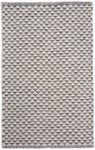 chickidee Homeware Triangle Baumwolle Teppich von Hand gewebt, grau/weiß, klein