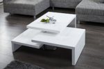 DuNord Design Couchtisch Sofatisch HIGHLEVEL weiss Hochglanz Design Lounge Ebenen Tisch