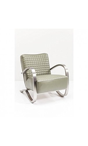 Kare Design – Sessel Design Leder und gebürstetem Stahl Cobra