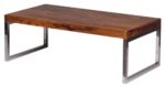 WOHNLING, Couchtisch, WL1.307, Massiv-Holz Sheesham 120 cm breit Wohnzimmer-Tisch Design dunkel-braun