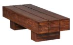 WOHNLING, Couchtisch, WL1.325, Massiv-Holz Sheesham 120 cm breit Wohnzimmer-Tisch Design dunkel-braun