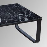 lounge-zone Design Couchtisch Tisch Wohnzimmertisch MORENO Gestell Metall bedruckte Glasplatte 105x55cm 14261