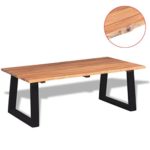 vidaXL Massivholz Couchtisch Beistelltisch Wohnzimmertisch Akazie 110x60x40 cm