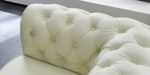Chesterfield Sessel Echtleder Sofa creme Knopfheftung 1-Sitzer Vollleder