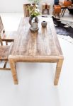 FineBuy Esszimmertisch RUSTI 180 x 90 x 76 cm Mango Massiv-Holz | Design Landhaus Esstisch Massiv | Tisch für Esszimmer rechteckig | Küchentisch 6 - 8 Personen