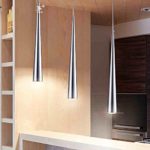 Trio LED Pendelleuchte Chrom Stick Metall Anhänger Reality Leuchten Runder Decke Pendellänge Maximum 1200 mm ( Verstellbare ) für Wohnzimmer, das Schlafzimmer, den Essbereich , die Küche