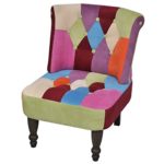 vidaXL Patchwork Sessel bunt Stuhlsessel Sessel Stuhl Armless Sofa Clubsessel