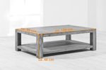 SAM® Couch Tisch Saber 6672-Z stonefarben 120 x 40 x 80 cm Couchtisch aus massiver Akazie pflegeleichte Oberfläche natürliche Optik
