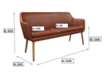 AC Design Furniture 65038 Armstuhl, Stoff, hellgrau, 56 x 159 x 86 cm