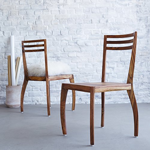 Stuhl aus Massivholz Palisander Küchenstuhl Naturholz