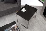 2er Set Couchtisch NOBILE schwarz matt Edelstahl gebürstet Satztische Tischset Beistelltische Wohnzimmer