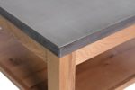 Couchtisch Wildeiche 75x75x45 natur geölt modern ZERMATT #18 Beton