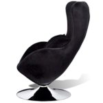 vidaXL Sessel Eiersessel Drehsessel Loungesessel Clubsessel Cocktailsessel schwarz