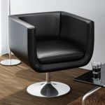 vidaXL LOUNGE Sessel Schwarz Drehstuhl Cocktailsessel