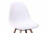 4 Stück Stühle Design scandinave- Füße aus Buchenholz – ideal Esszimmer Büro Rezeption – Collection Dundee weiß