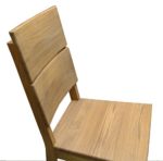 Eleganter massiver Stuhl aus Wildeiche Vollmassiv (2 Stück im Set)