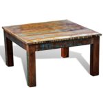 vidaXL Antik Retro Couchtisch Beistelltisch Sofatisch Massivholz Truhe Vintage Teak