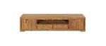 SAM® Longboard TV-Schrank White Mountain IV aus Sheesham, eine Ablagefläche, zwei Schubladen, zwei Schiebetüren