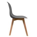 Stuhl Nordica (Pack 4). Skandinavische Stuhl Tower. Stuhl inspiriert Sessel Eames DSW – (wählen Sie Ihre Farbe) grau
