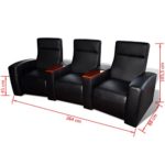 vidaXL 3er Echt Ledersofa Polstersofa Garnitur Sitzgruppe Lounge Couch Sessel Schwarz