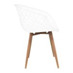 Stuhl STUHL Bettbezug (Pack 4) – Stuhl Scandi Nordic Skandinavien inspiriert Sessel Eames – Saga – (wählen Sie Ihre Farbe) weiß