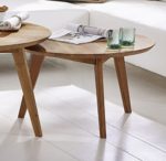 SAM Stilvoller Rundtisch, Couchtisch Olpe, 70 cm rund, Esstisch aus massiver Kernbuche, geölt, Tisch in natürlichem zeitlosem Design