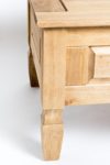 SAM® Couchtisch aus Kiefernholz, Mexico-Möbel, rustikaler Tisch mit Schubfach, gewachste Oberfläche mit schwarzem Metallgriff, ca. 100 x 60 cm [521545]