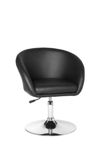 Relaxsessel Loungesessel Bezug Kunstleder Farbe schwarz Cocktailsessel Leder-Optik Clubsessel 120 kg XXL