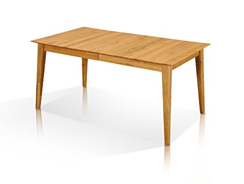 MERLIN Esstisch Wildeiche Holztisch Massivholztisch Esszimmertisch Tisch Vierfuß Holzfuß 160 x 90 cm, 160 x 90 cm