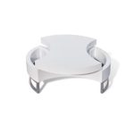 vidaXL Couchtisch Kaffeetisch Formverstellbar Hochglanz Design weiÃŸ
