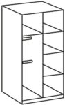 Wimex 329179 Kleiderschrank, 90 x 197 x 58 cm, Front und Korpus Eiche Sägerau Nachbildung/Absetzung, alpinweiß