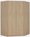 Rauch Eck-Kleiderschrank begehbar Eiche Sonoma 117 x 117 cm