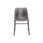 Vintage Kunstleder Esszimmerstuhl Grau und Braun (Set von 2), Kunstleder, grau, 48 x 48 x 80 (cm)